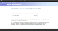 Desktop Screenshot of musicterms.artopium.com